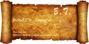Bobár Tamara névjegykártya